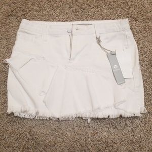 Tractr white Jean skirt